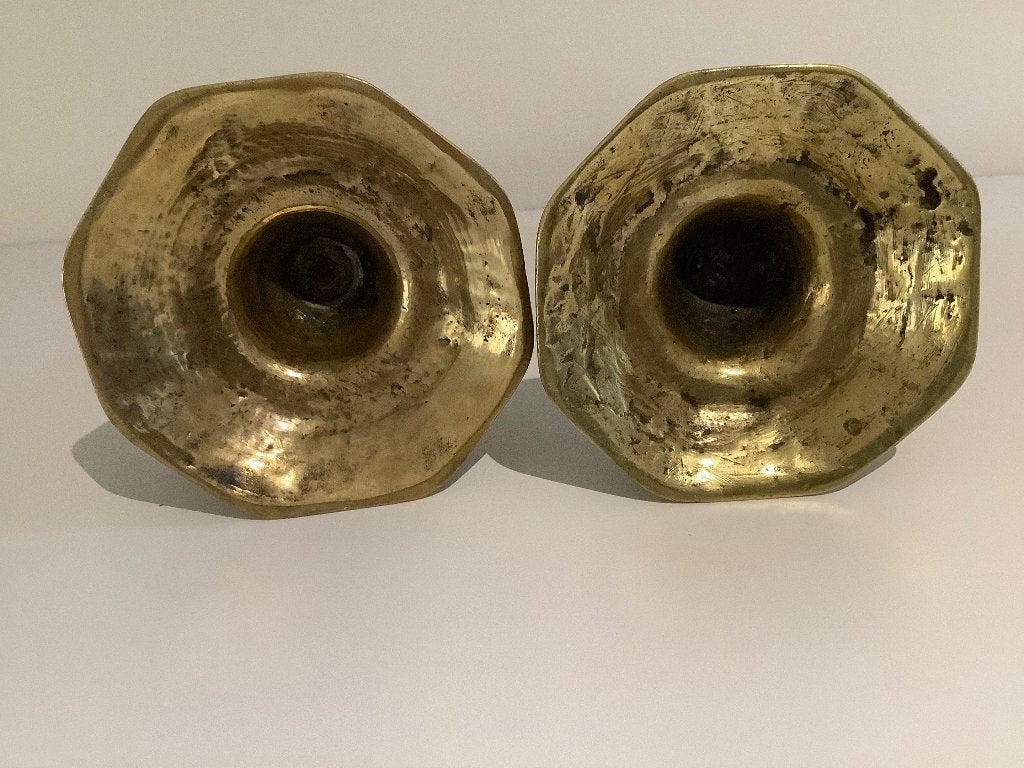 Antieke kandelaars, Ophalen of Verzenden, Koper of Brons
