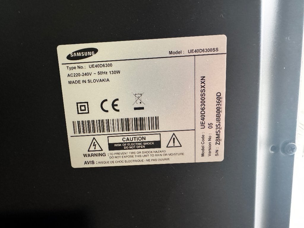 Téléviseur Samsung. UE40D6300, TV, Hi-fi & Vidéo, Télévisions, Utilisé, LCD, 40 à 60 cm, Samsung, 50 Hz, Enlèvement