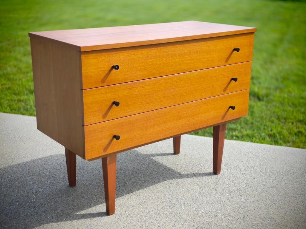 Teakhouten dressoir met 3 laden, jaren 60, Huis en Inrichting, Kasten | Ladekasten, Ophalen, Teakhout