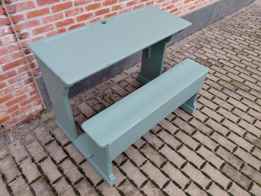 Schoolbank, Huis en Inrichting, Bureaus, Ophalen, Groen, 110 cm, Hout