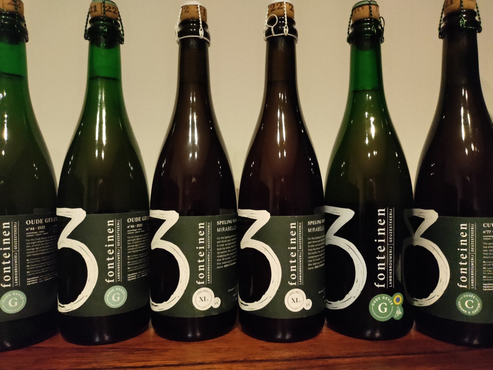 mixed lot with hint of Jerez-3 Fonteinen Geuze en Lambiek, Verzamelen, Ophalen of Verzenden