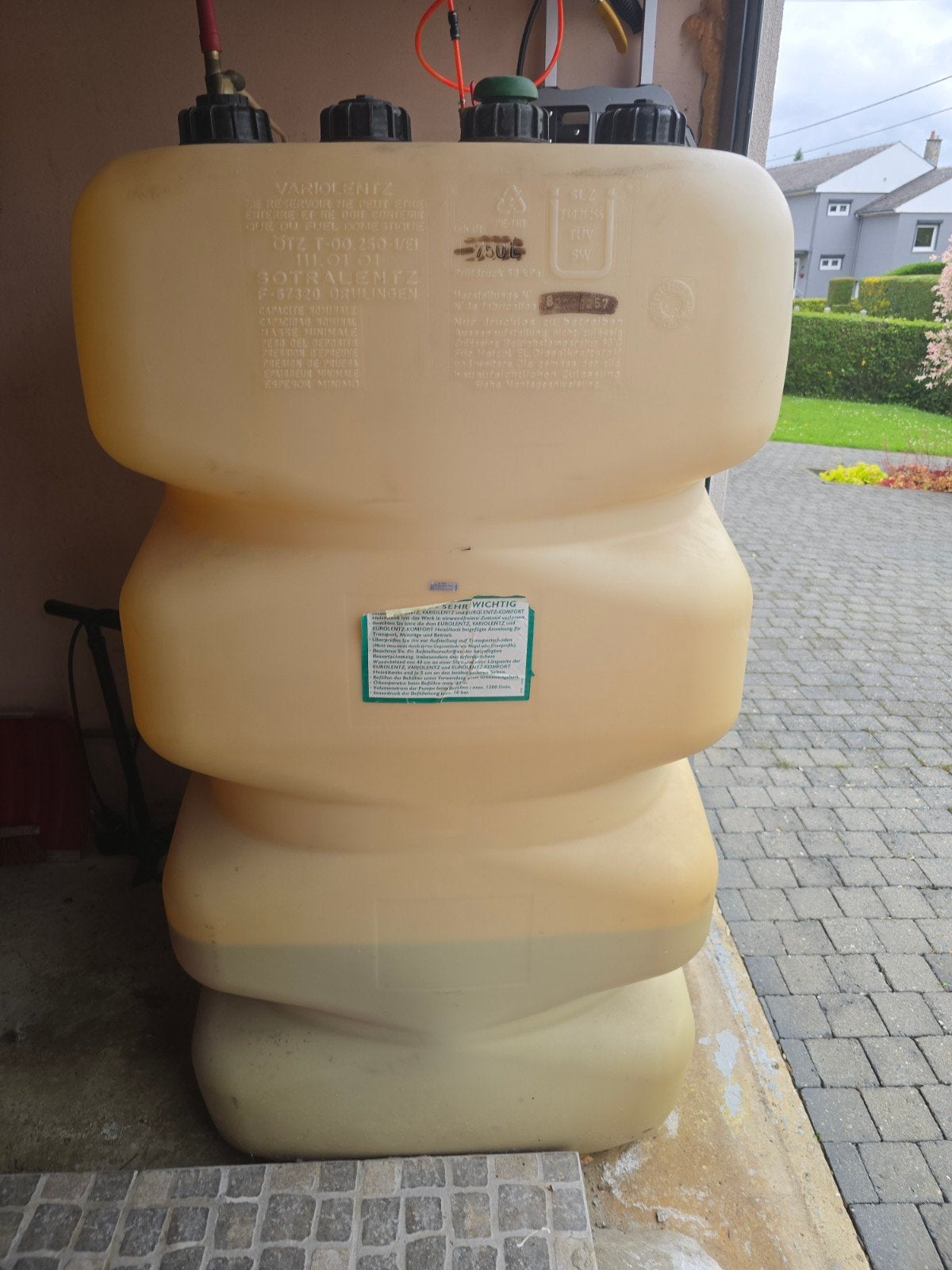 PVC-olietank van 750 liter, Doe-het-zelf en Bouw, Kratten en Dozen, Ophalen