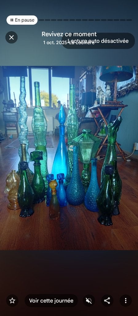 Collection de décanteurs a vin italien Empoli, Antiquités & Art, Antiquités | Verre & Cristal, Enlèvement