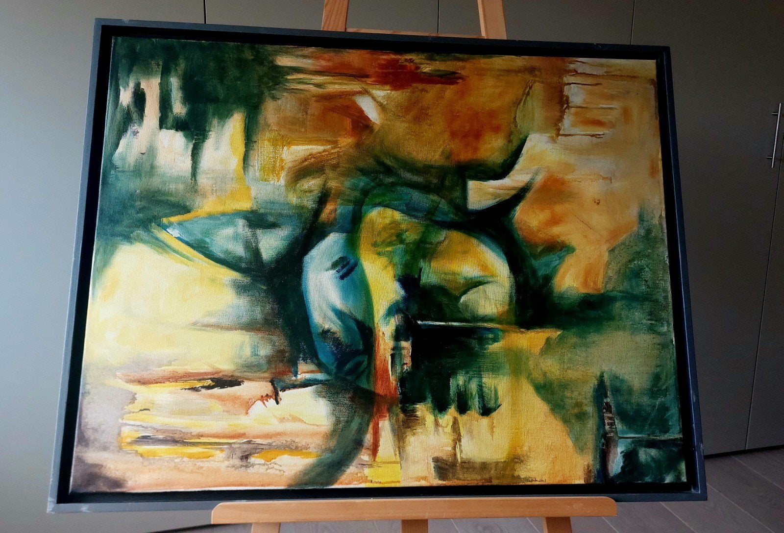 expressionnisme abstrait (95x75 cm) — Signé, Antiquités & Art, Enlèvement