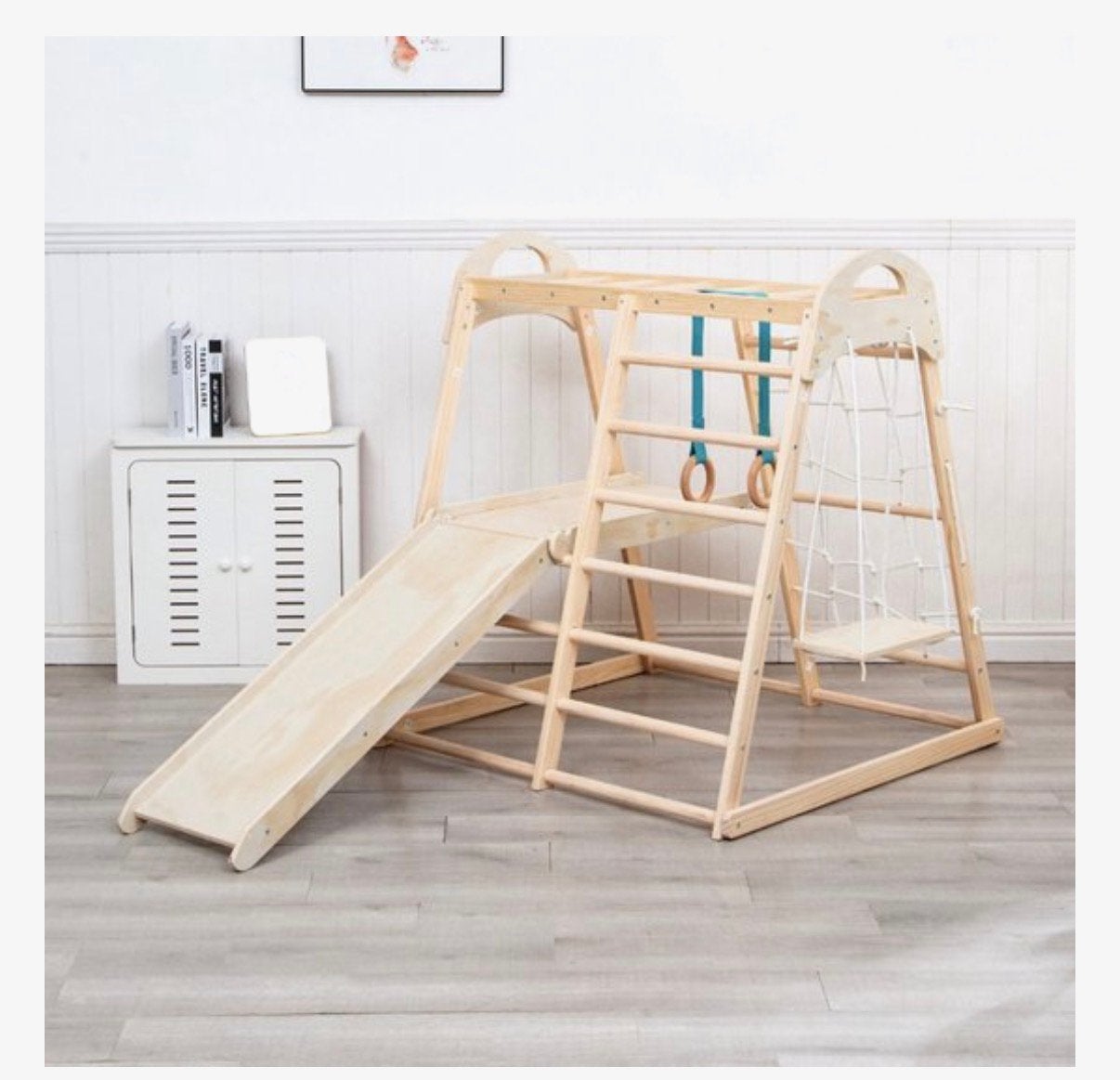 Aire de jeux intérieure - portique d'escalade en bois, Enlèvement, Utilisé, Bois