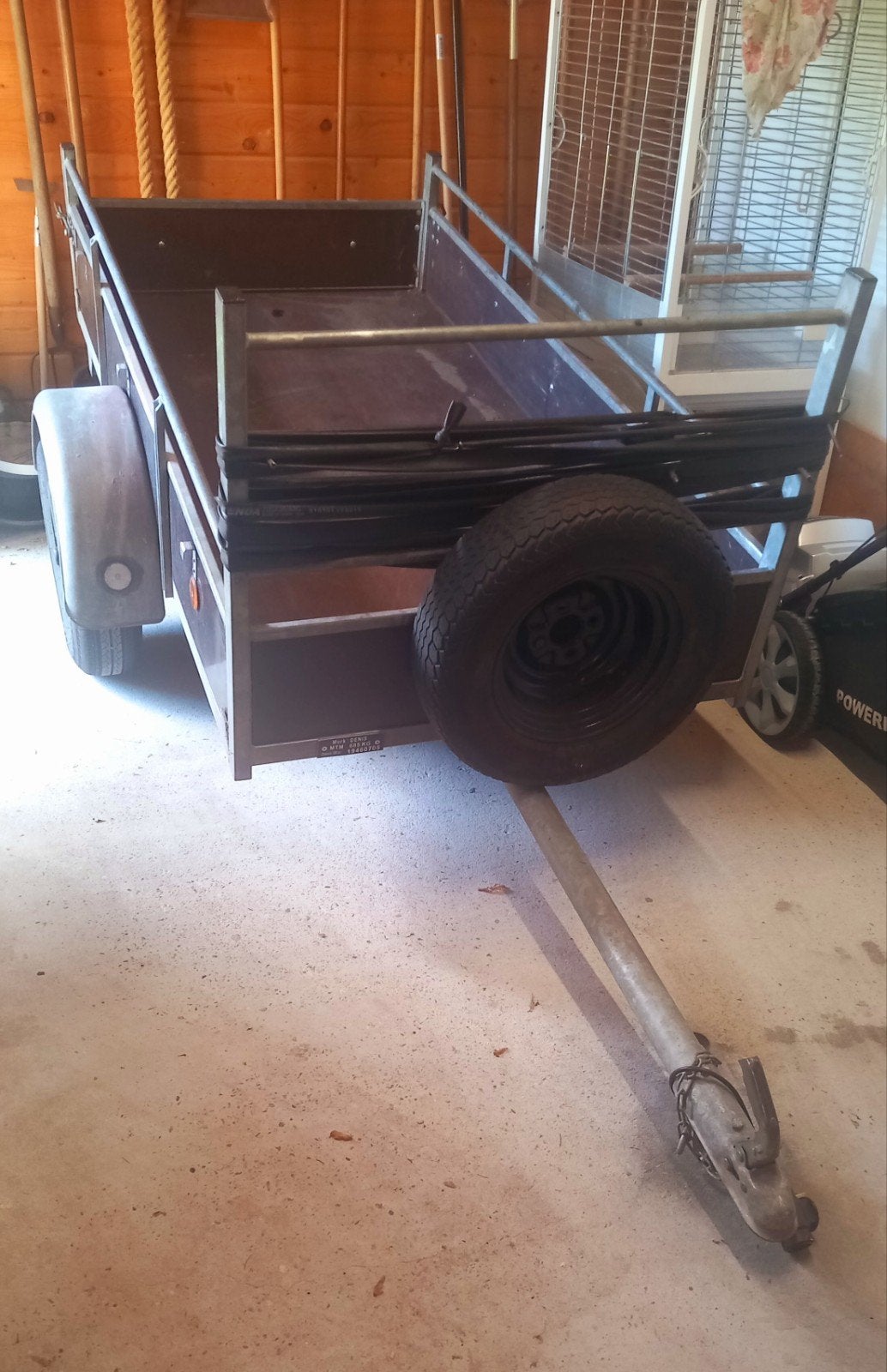 remork enkelas 500 kg, Ophalen