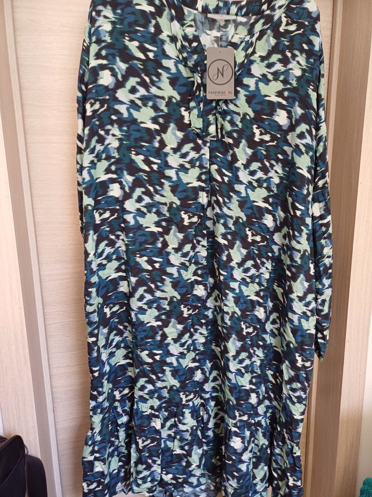 Nanna (Deens) assymetrisch kleedje XXL(52/54), Kleding | Dames, Grote Maten, Nanna XL, Ophalen of Verzenden, Groen, Jurk