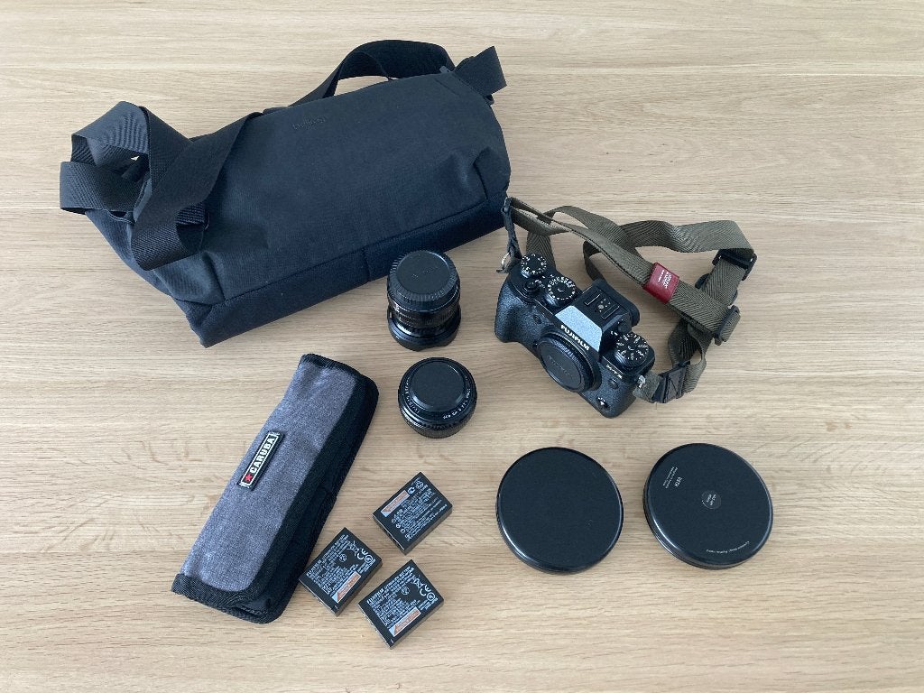 Fujifilm X-T2 + lenzen + accessoires, Enlèvement, Utilisé, Pare-soleil, Fujifilm