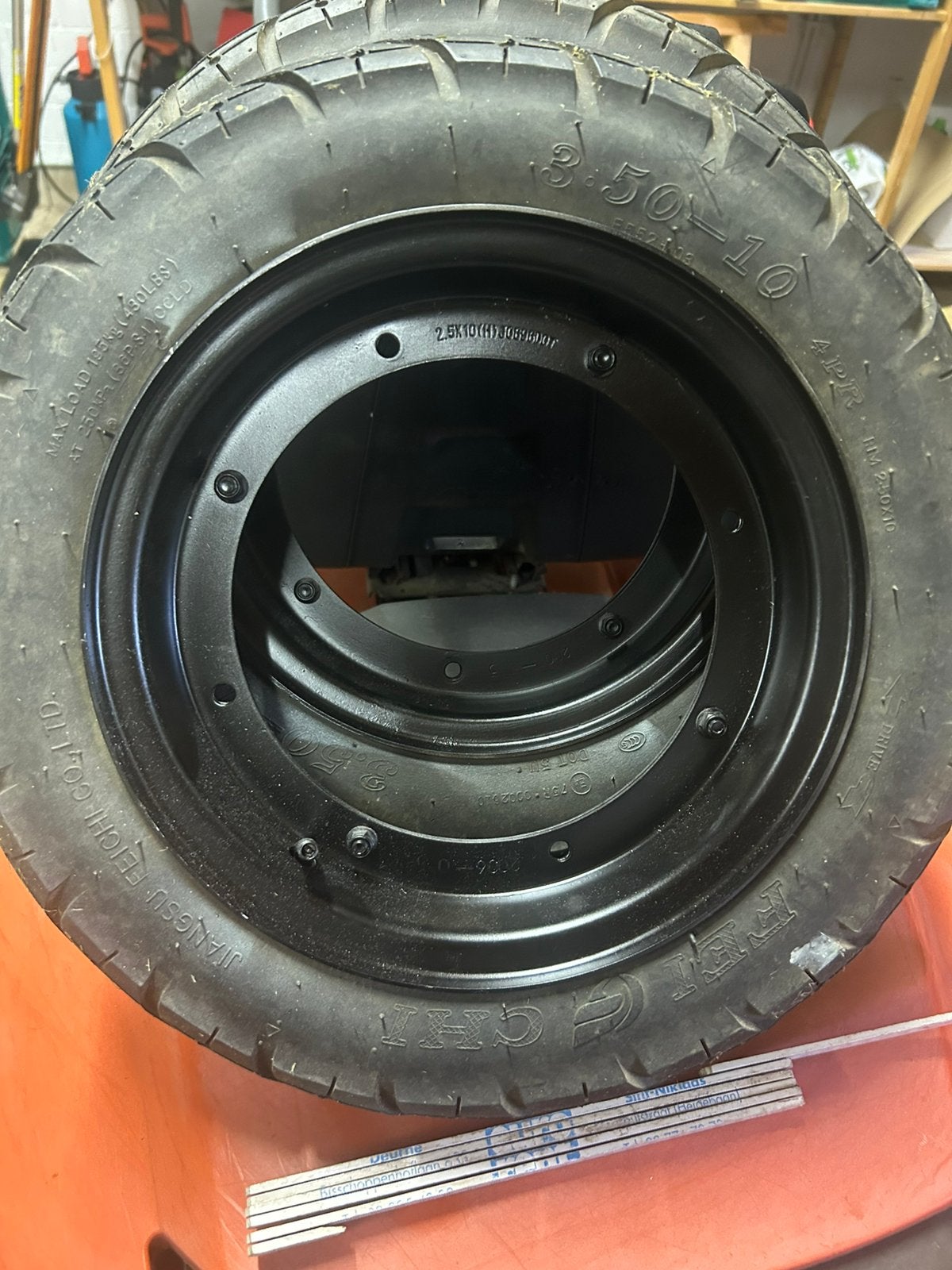 Skyteam Jincheng dax velgen 10 inch met banden 3.5 x 10, Ophalen, Zo goed als nieuw