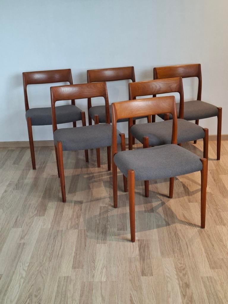 Prachtige eetkamerstoelen. H. MOLLER !!, Maison & Meubles, Ameublement | Revêtements de sol, Enlèvement