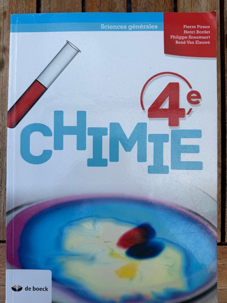 Livre scolaire Chimie 4 eme, Livres, Neuf, Enlèvement ou Envoi, Chimie, Secondaire