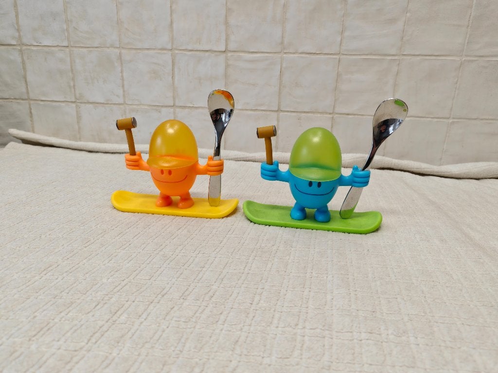 Eierdopjes - WMF Kids McEgg - Blauw/Groen & Oranje, Kunststof, Overige typen, Nieuw, Ophalen of Verzenden