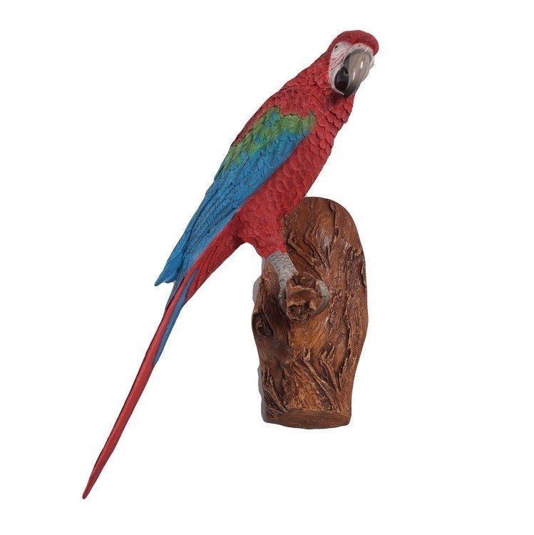 Red and Blue Macaw Parrot – Papegaai beeld Hoogte 67 cm, Ophalen, Nieuw
