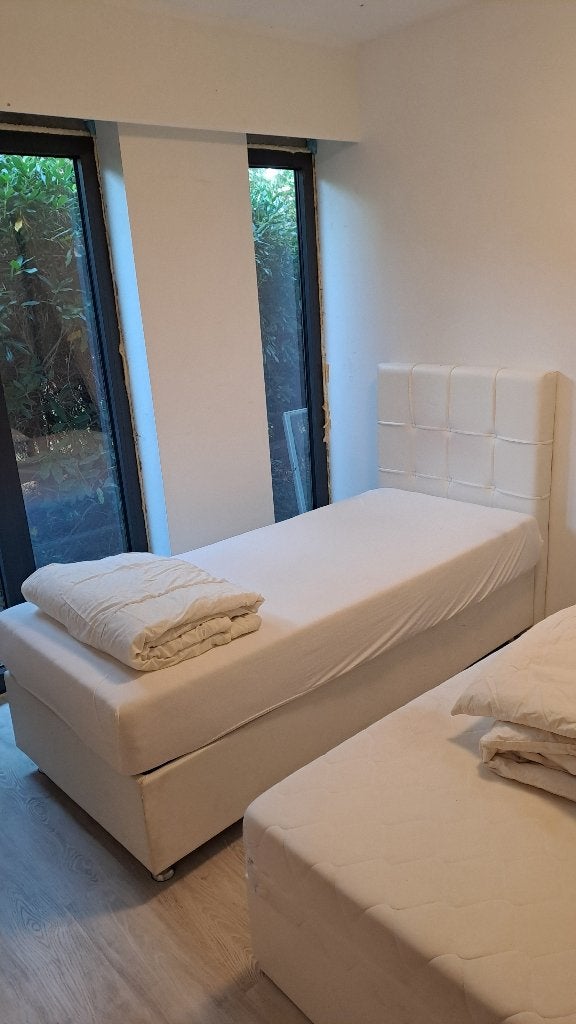 Boxspring 1persoons, Maison & Meubles, 90 cm, Une personne, Enlèvement, Utilisé