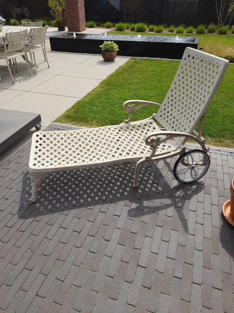 ligstoel, Tuin en Terras, Ligbedden, Ophalen, Gebruikt, Aluminium, Verstelbaar