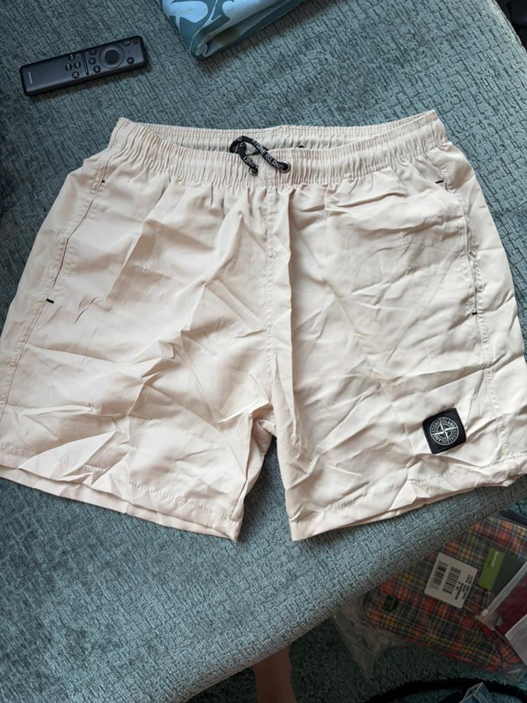 Stone island zwembroek creme, Verzenden, Overige maten, Overige kleuren, Zwemshort