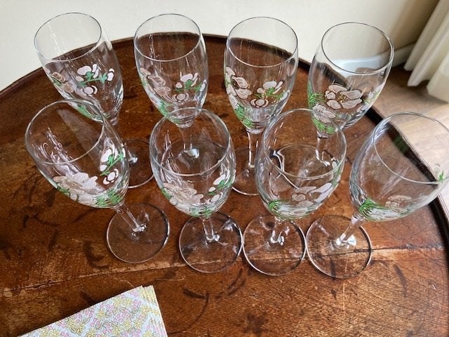 8 Perrier-Jouët - Flûtes à Champagne originelle, Enlèvement ou Envoi