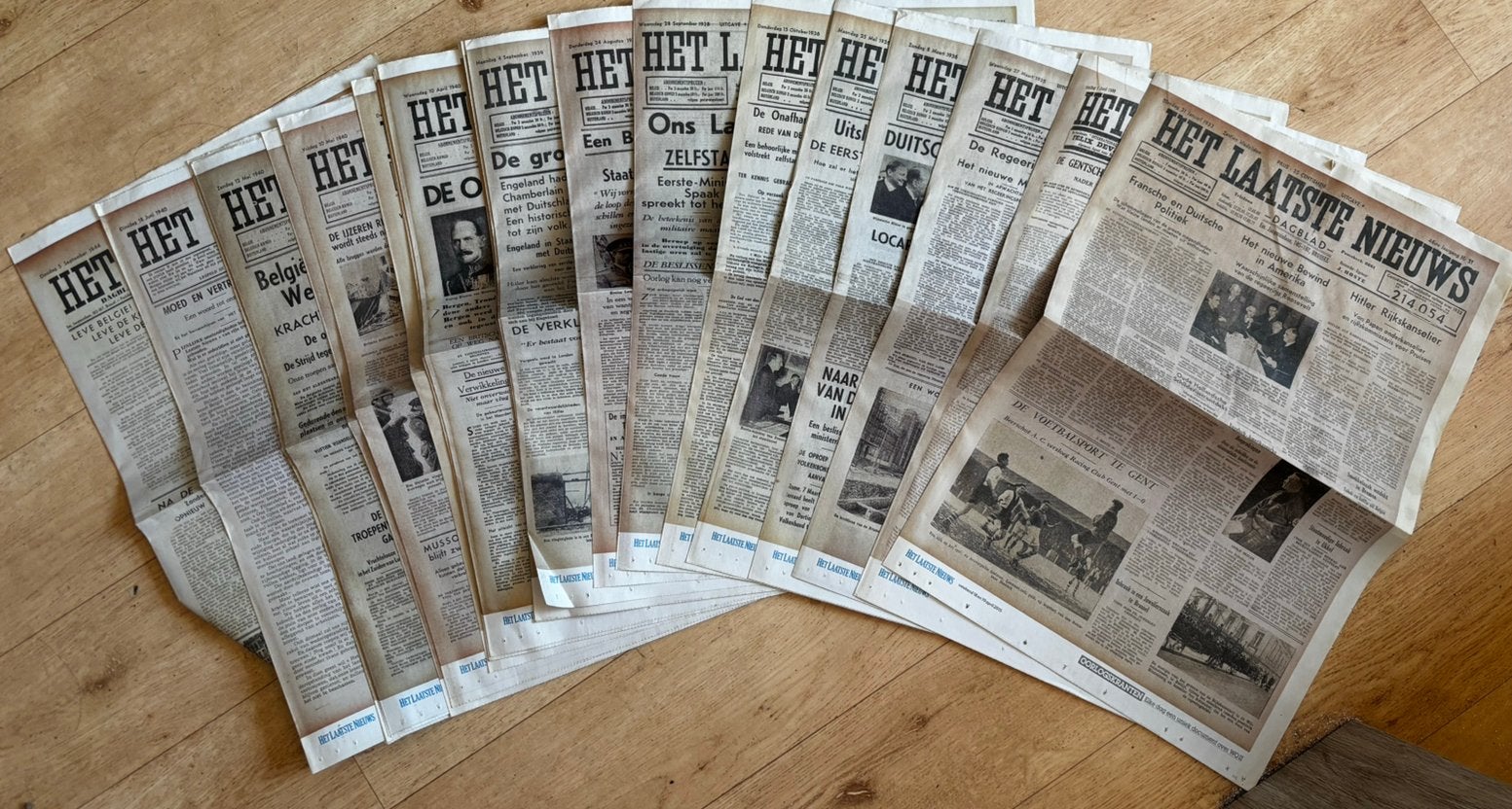 24 Oorlogskranten - 1930 tot 1944, Ophalen