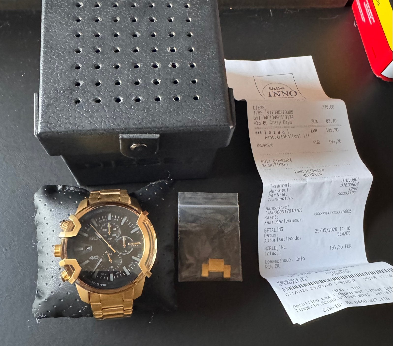 Diesel horloge goud nieuw, Handtassen en Accessoires, Horloges | Heren, Staal, Polshorloge, Nieuw, Goud