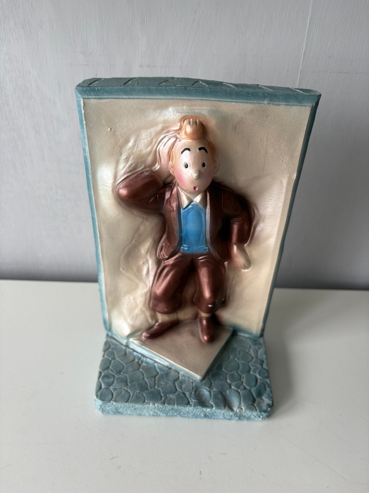 Figurine « TINTIN » en plâtre (22/14 cm), Collections, Enlèvement ou Envoi, Tintin, Comme neuf