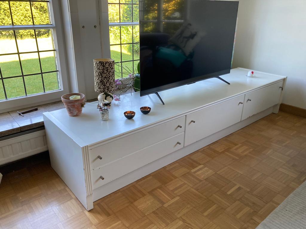 Tv meubel hout, Huis en Inrichting, Kasten |Televisiemeubels, Gebruikt, Minder dan 100 cm, 200 cm of meer, 50 tot 75 cm, Overige houtsoorten