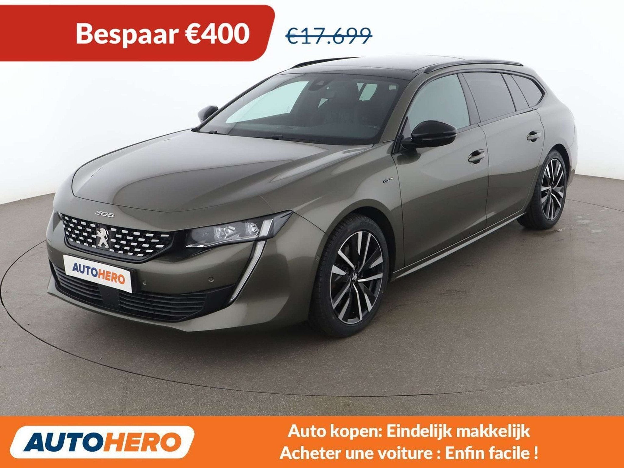 Peugeot 508 2.0 Blue-HDi GT (année de construction 2019), Cuir, Argent ou Gris, Euro 6, 179 ch