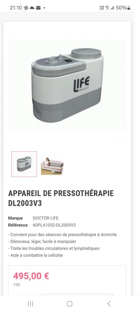 Pressotherapie DL2003 V3 DOCTOR LIFE - 250eur