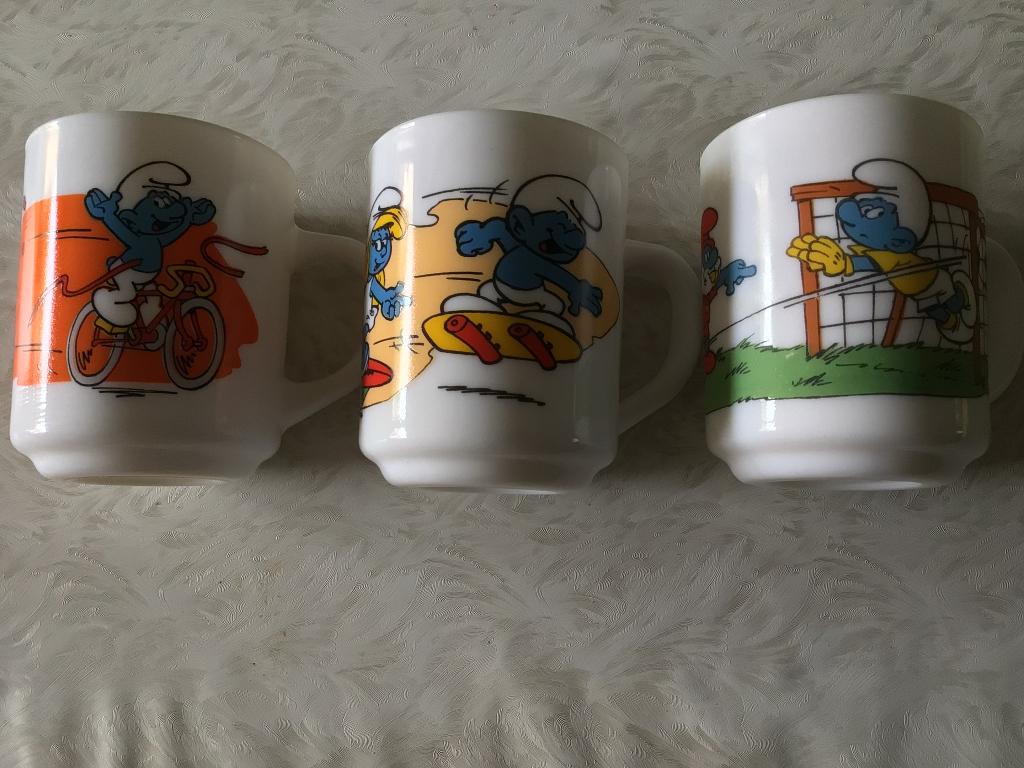 3 sacs Schtroumpfs, cyclisme, patinage, football, Enlèvement ou Envoi