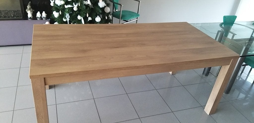 tafel in fineerhout , zware uitvoering, Huis en Inrichting, Ophalen, Gebruikt, 50 tot 100 cm, Vijf personen of meer