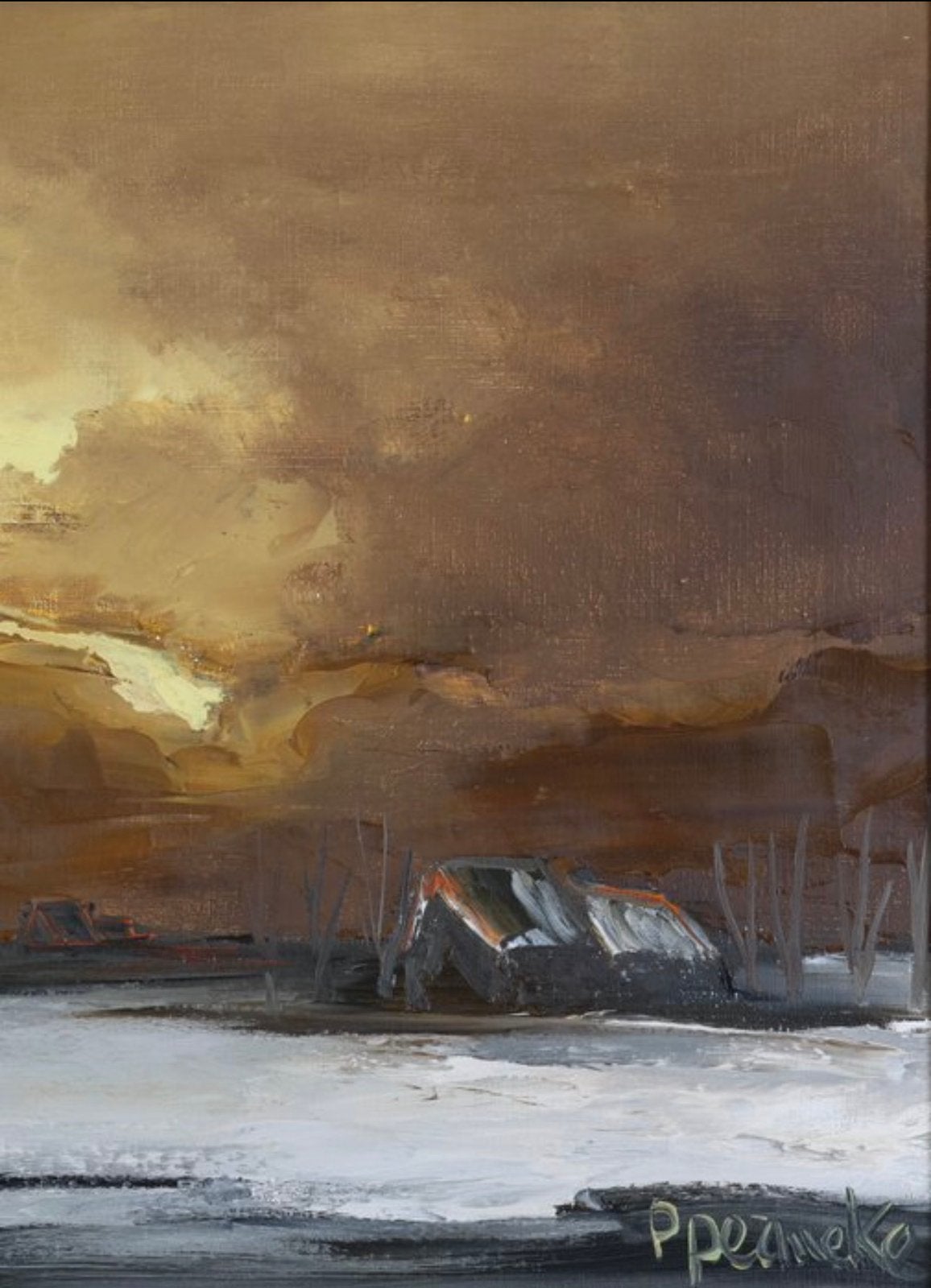 Paul Permeke (1918-1990) - Wintergezicht in gele lucht, Boeken, Ophalen of Verzenden, Zo goed als nieuw