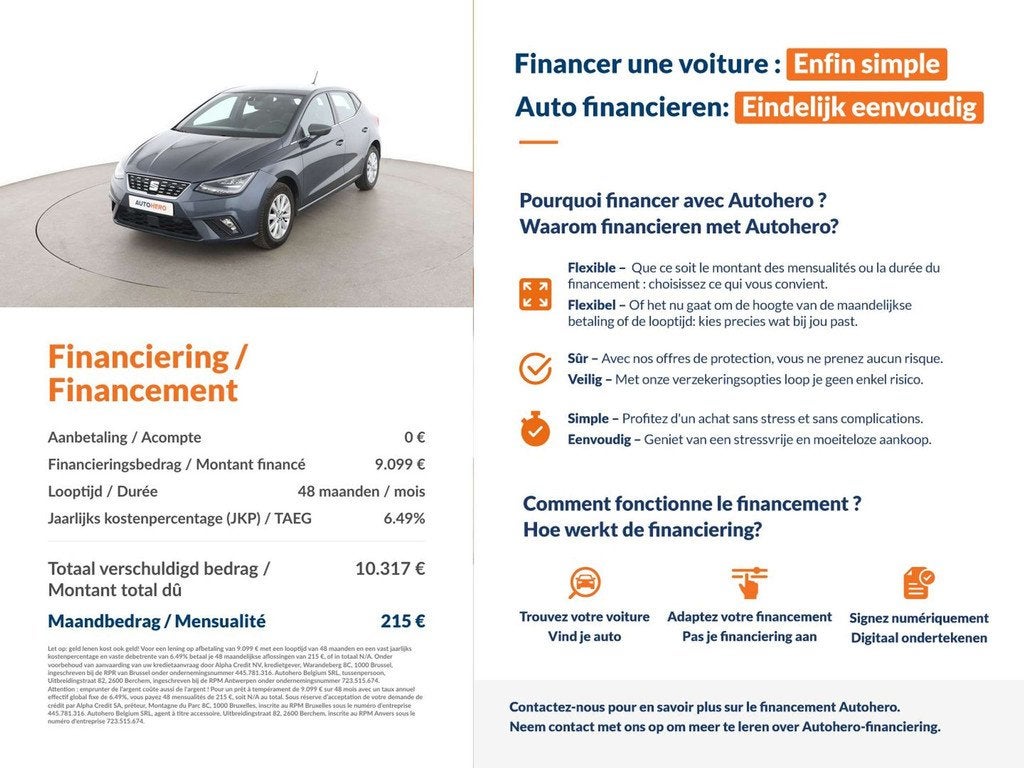 SEAT Ibiza 1.0 TSI XCellence (année de construction 2019), Autos, Seat, Argent ou Gris, Achat, Euro 6, Boîte manuelle