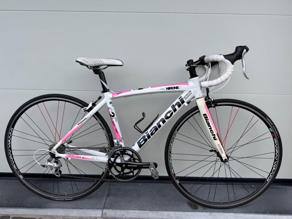 Dames racefiets Bianchi dama bianca xs 46, Fietsen en Brommers, 28 inch, Velgrem, Aluminium, Minder dan 49 cm