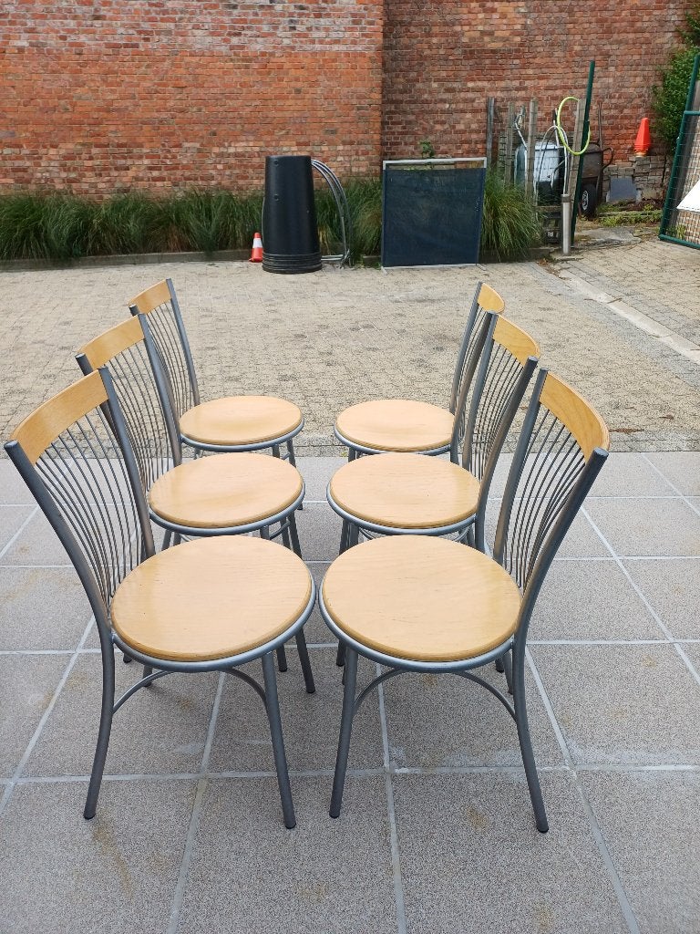 Keukenstoelen, Huis en Inrichting, Ophalen, Gebruikt, Bruin, Vijf, Zes of meer stoelen