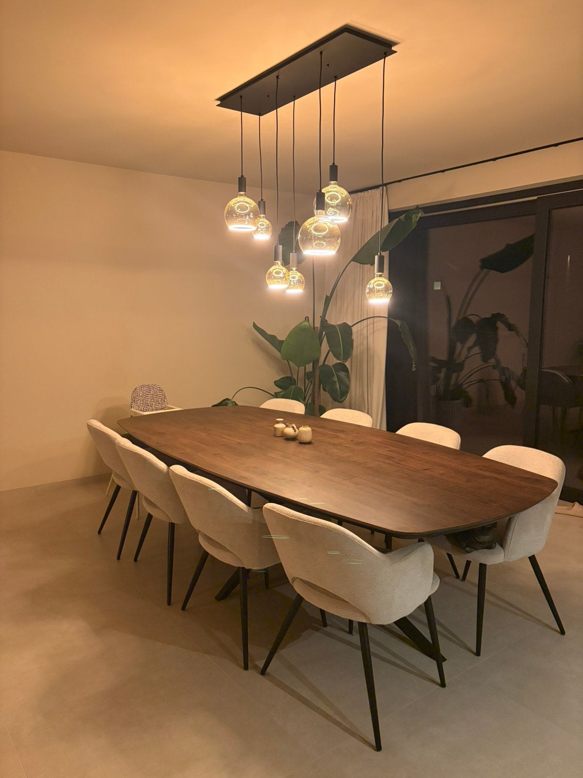 Deens ovale tafel + stoelen, Ophalen, 100 tot 150 cm, Eikenhout, Zo goed als nieuw