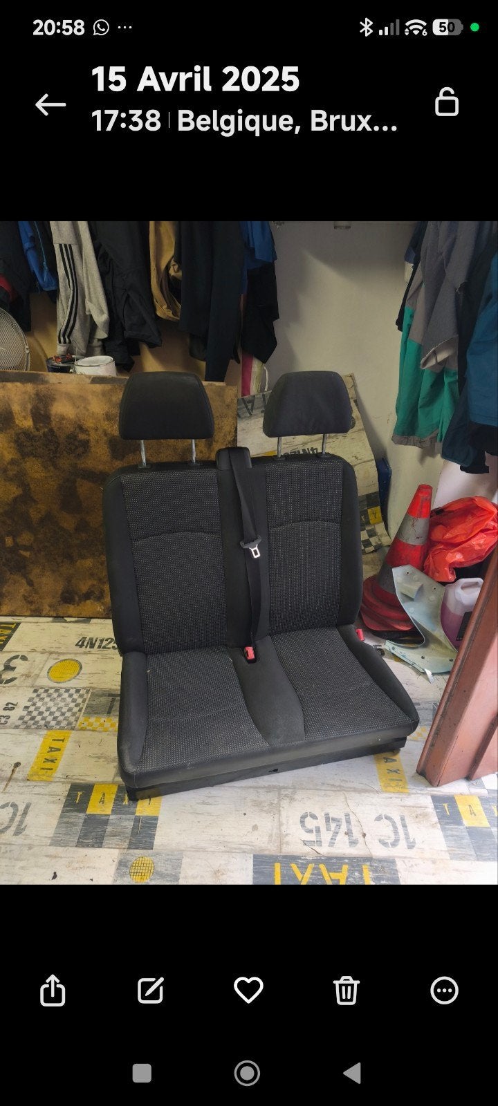 siège avant passager  mercedes vito, Enlèvement