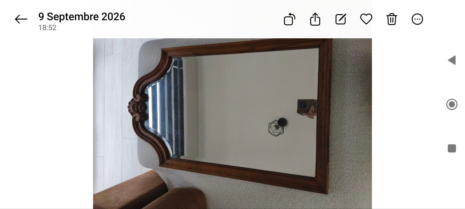 miroir, Enlèvement