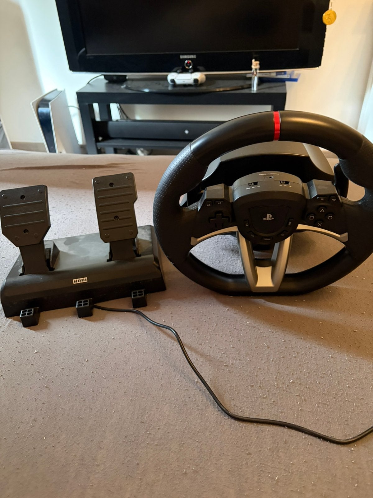 Playstation stuur+pedalen, Games en Spelcomputers, Spelcomputers | Sony Consoles | Accessoires, Ophalen, Zo goed als nieuw