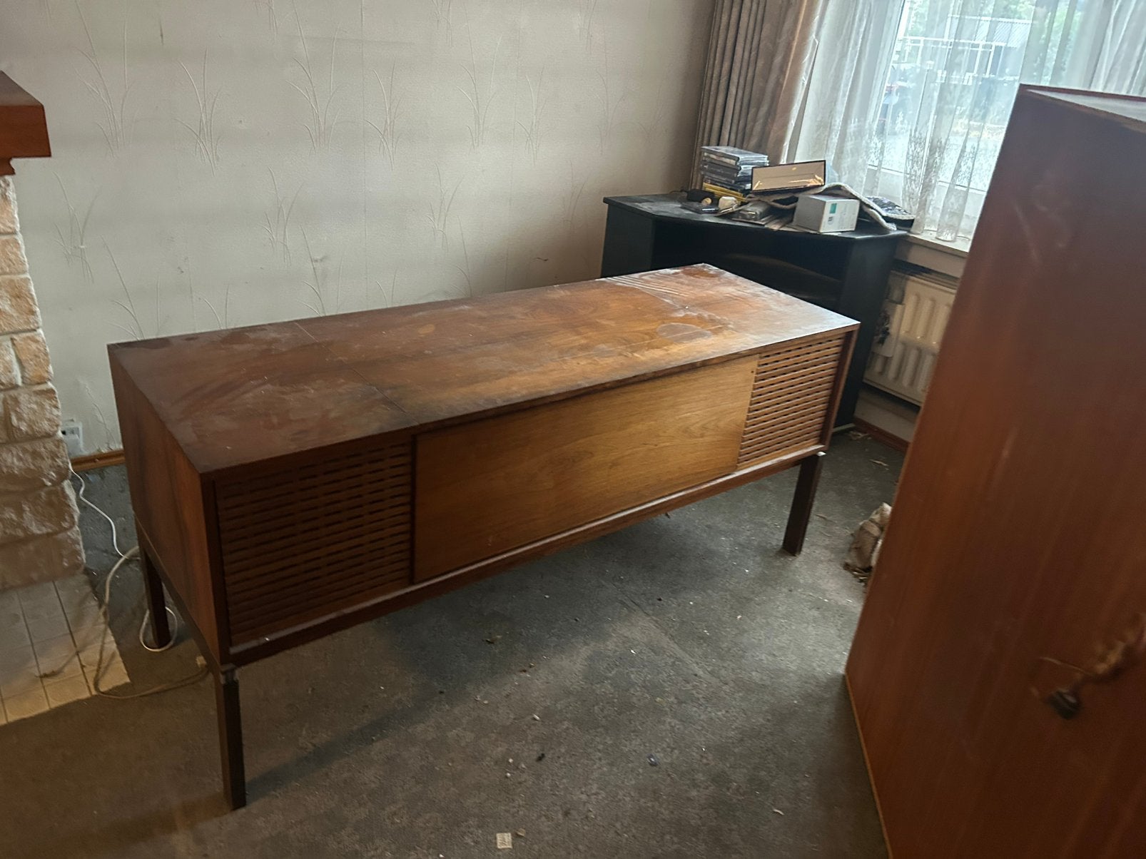 Meuble scandinave audio, Maison & Meubles, Enlèvement, Comme neuf, Teck