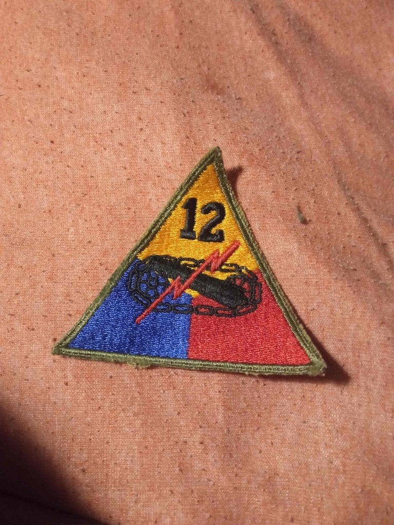 Patch 12e Pantserdivisie Amerikaanse Militaria, Verzenden, Landmacht, Lintje, Medaille of Wings