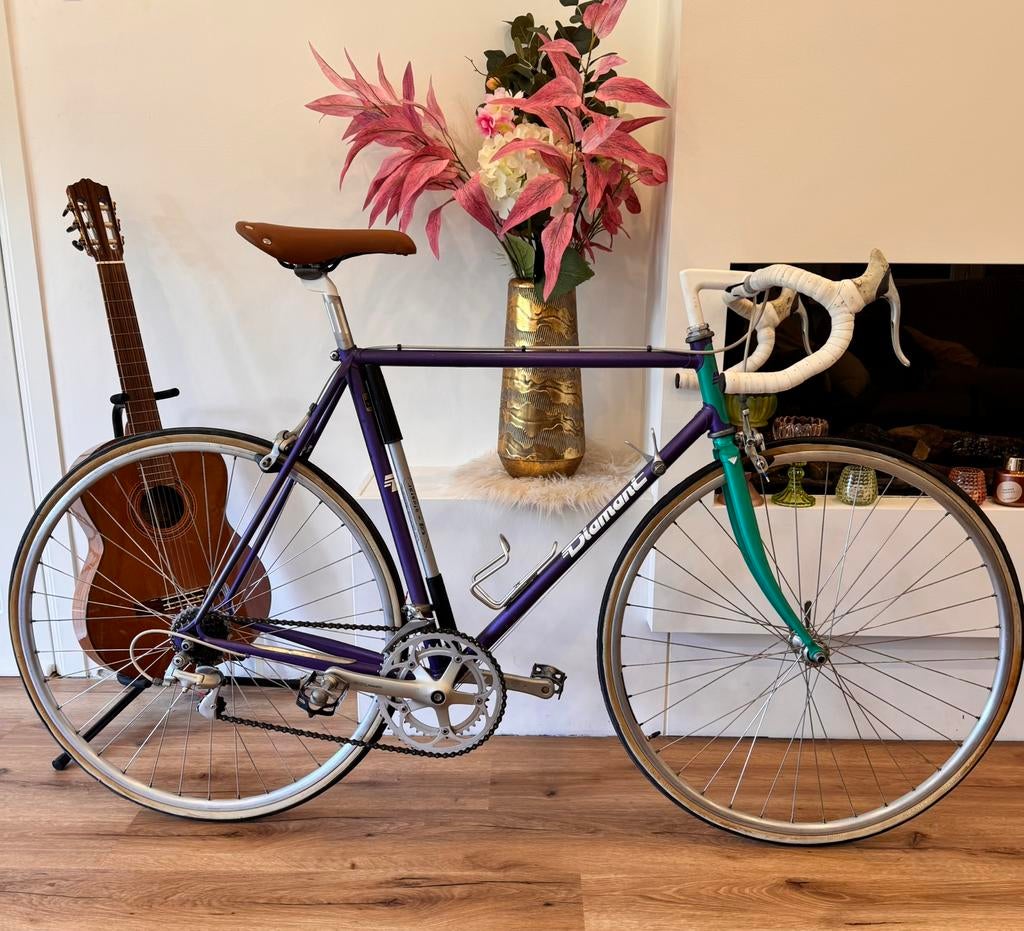 Prachtiger Retro  Diamant  in Top Staat, Full Shimano 105, Fietsen en Brommers, 28 inch, Staal, Velgrem, Ophalen of Verzenden