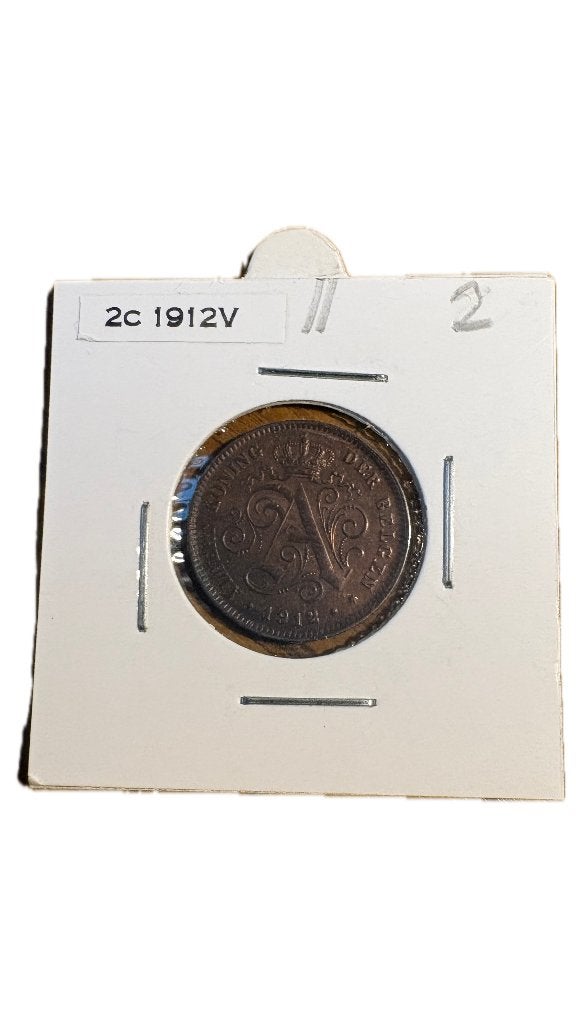 ALBERT I: 2 CENT 1912V (2), Postzegels en Munten, Ophalen of Verzenden