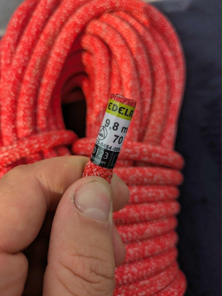 klimtouw Edelrid BOA 9,8mm 70m - 2023, Sport en Fitness, Ophalen of Verzenden, Gebruikt, Klimsport-accessoire
