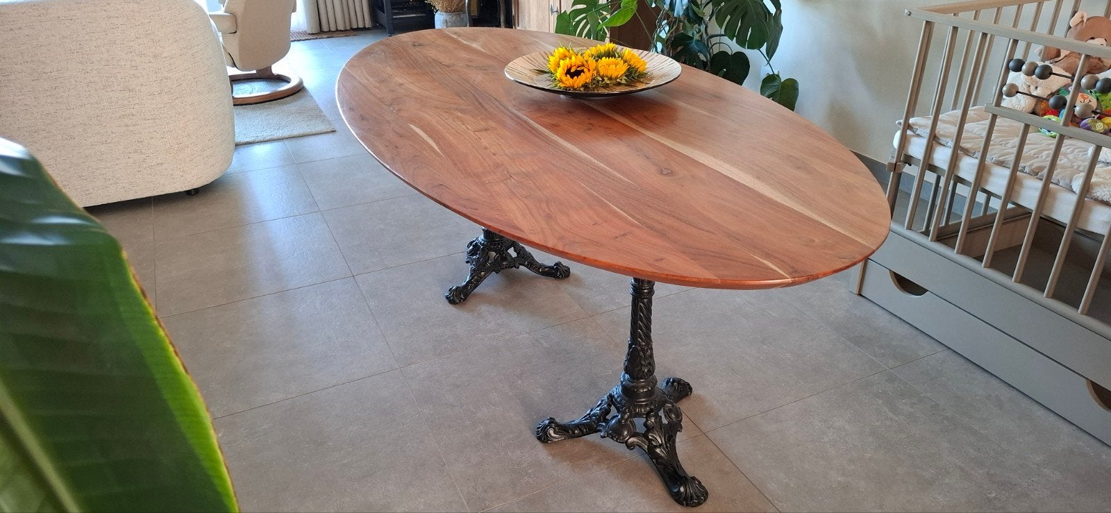 Table ovale, Maison & Meubles, Enlèvement, Comme neuf