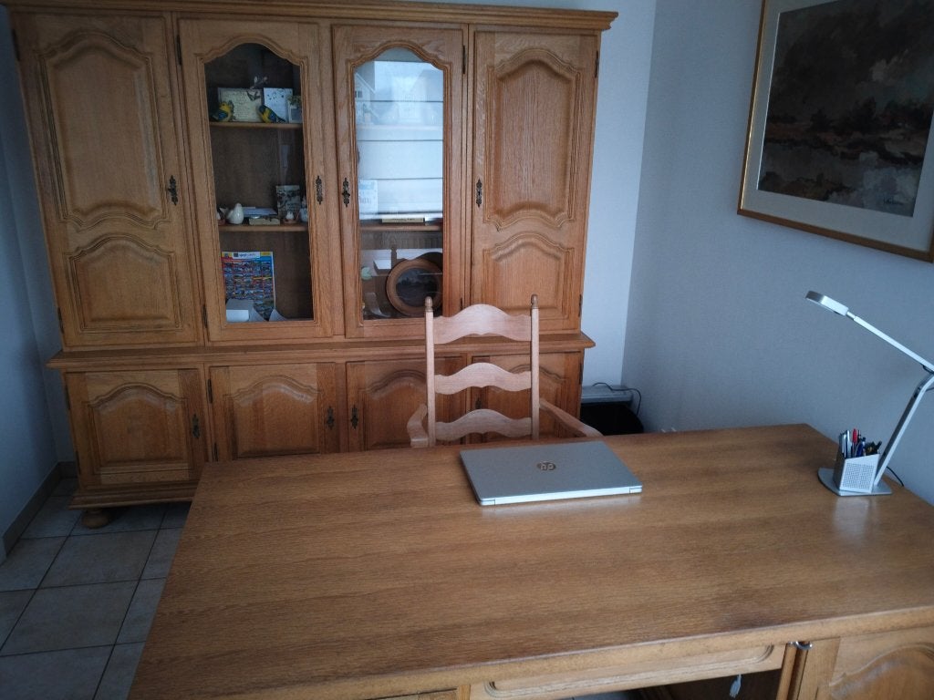 Bureau + kast en stoel, Classique, Avec tiroirs, Comme neuf, Enlèvement