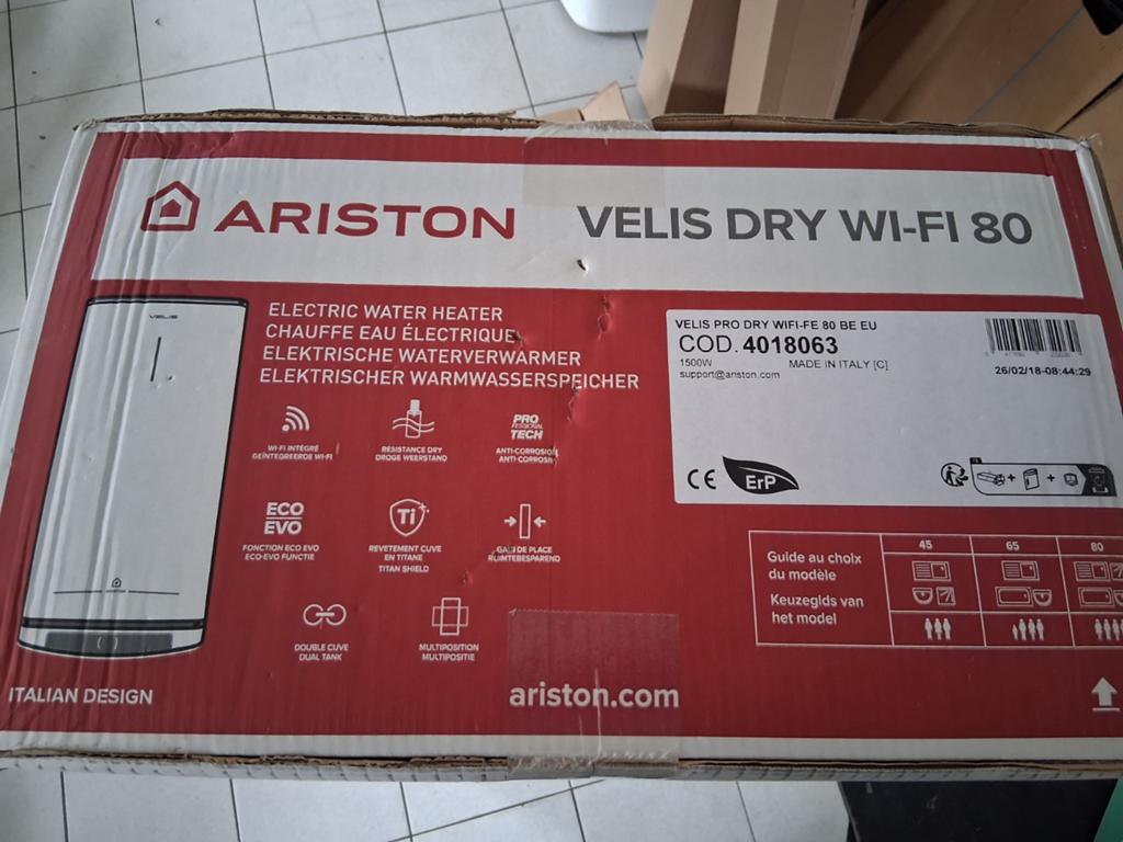 Ariston velos dry wifi nieuw, Doe-het-zelf en Bouw, Ophalen of Verzenden