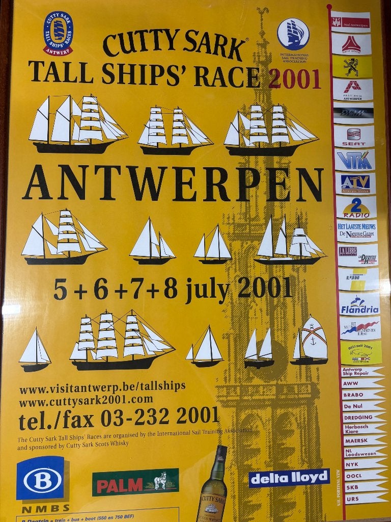 Oude poster tall ship race, Collections, Posters & Affiches, Enlèvement