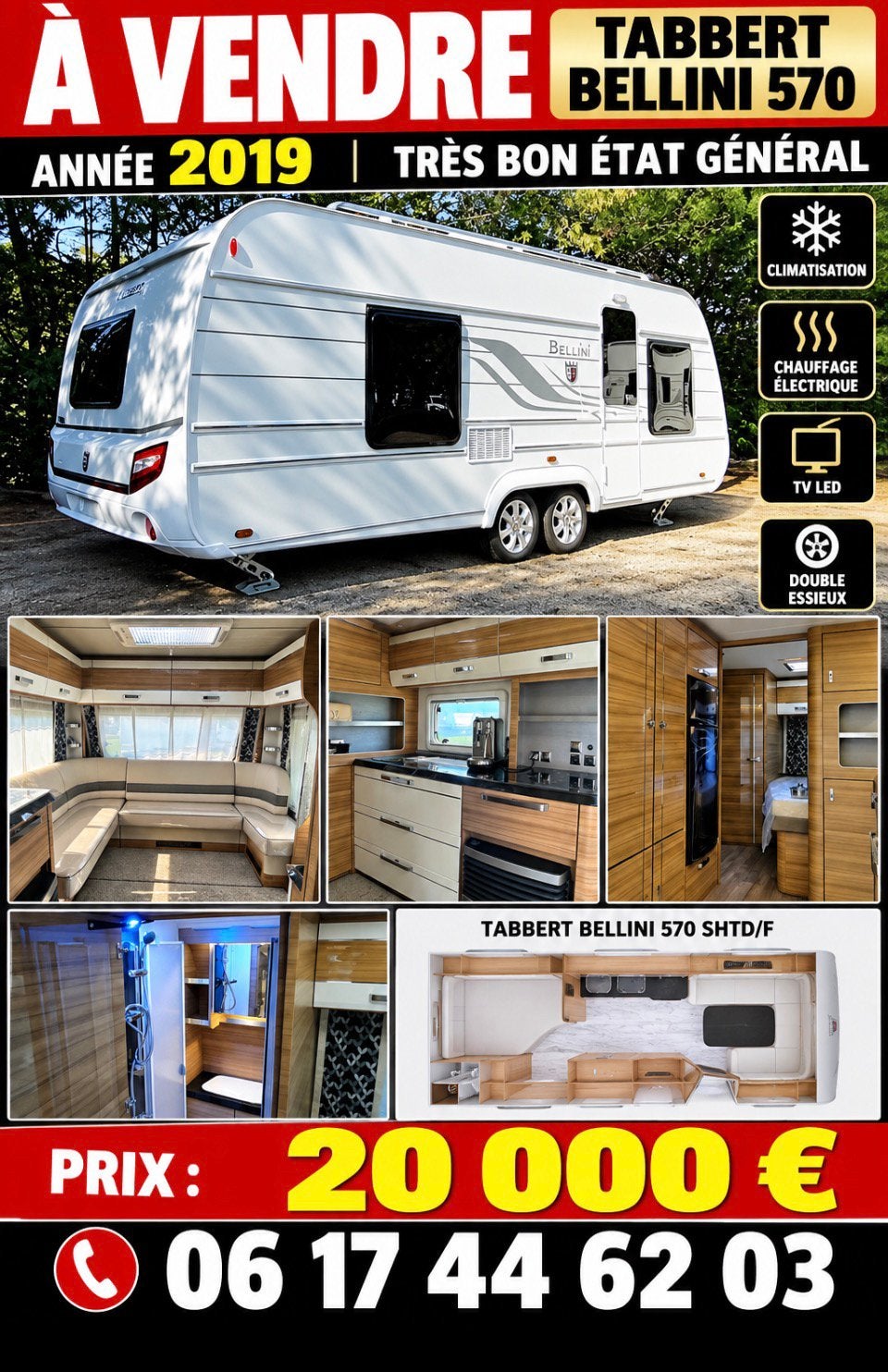Tabbert 570 Bellini, Caravans en Kamperen, Particulier, Tabbert