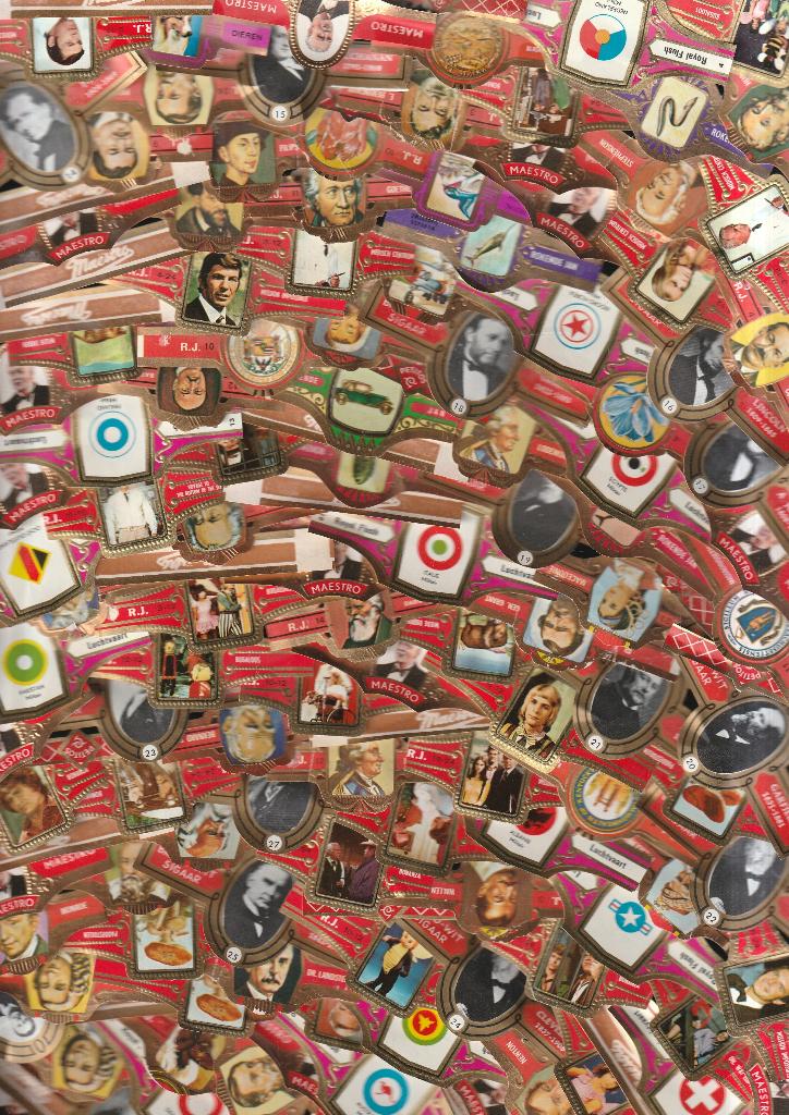 lot van 1000 stuks oude sigarenbandjes van varia, Verzenden, Gebruikt, Sigarenbandjes