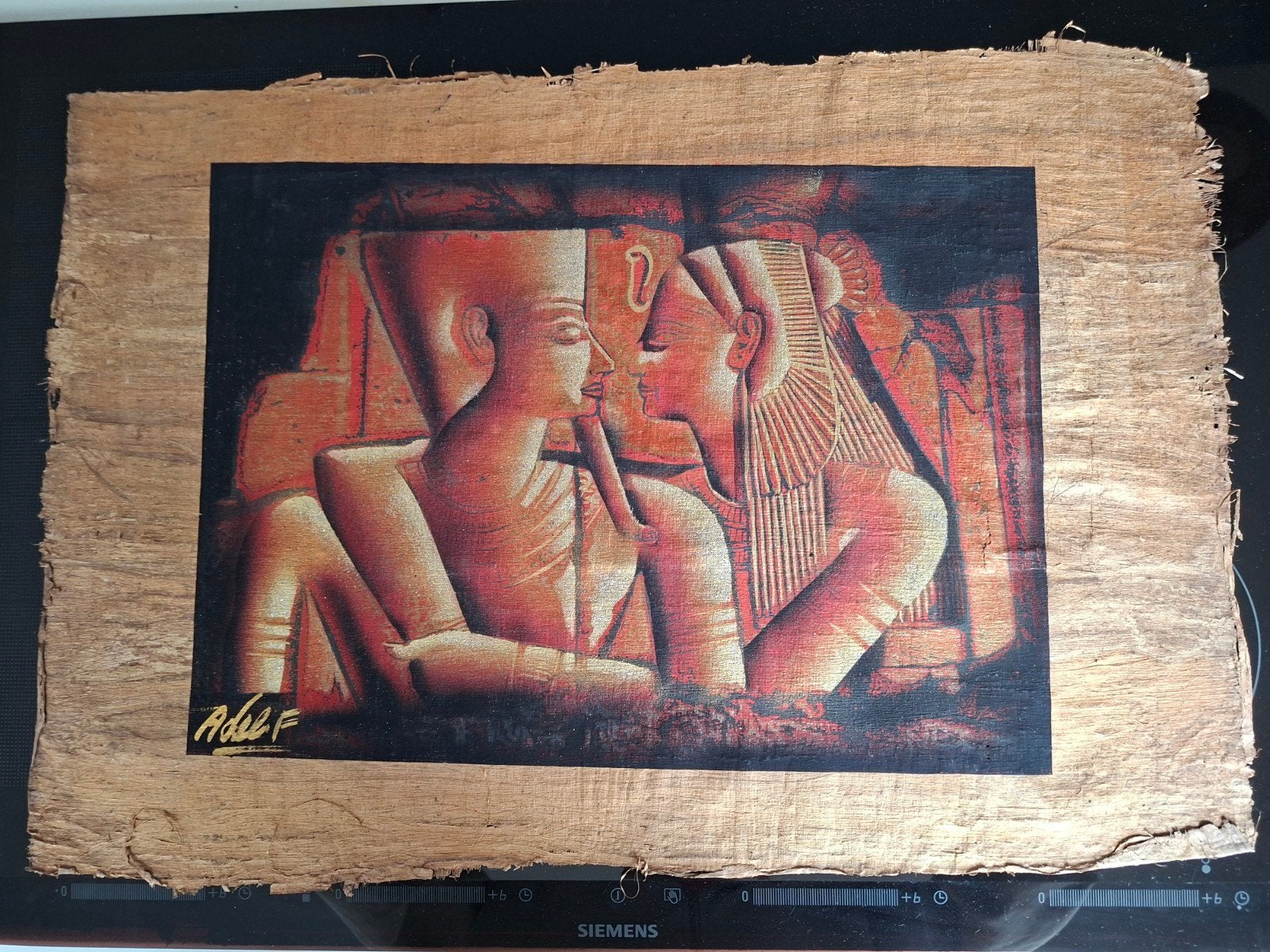 Véritable Papyrus sans cadre 43/63cm, Enlèvement ou Envoi
