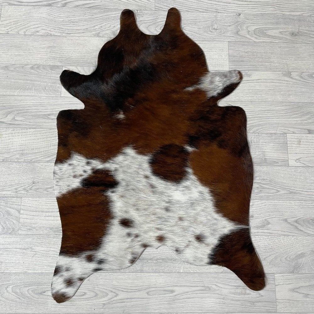 Mini koeienhuid bruin wit zwart 90x60cm #385 | Lederstore, Meerkleurig, Wandkleed, Nieuw, Ophalen of Verzenden